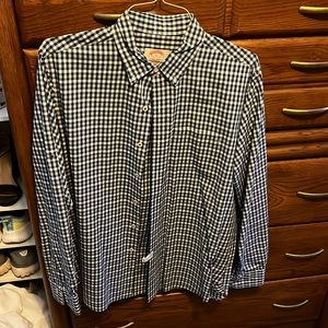 Brooks Brothers blue and white checked sport shirt